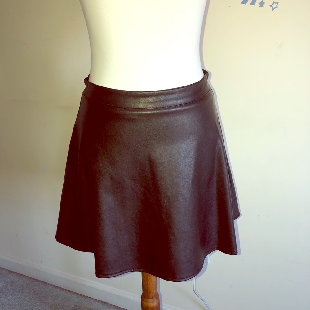 Faux Leather Skirt